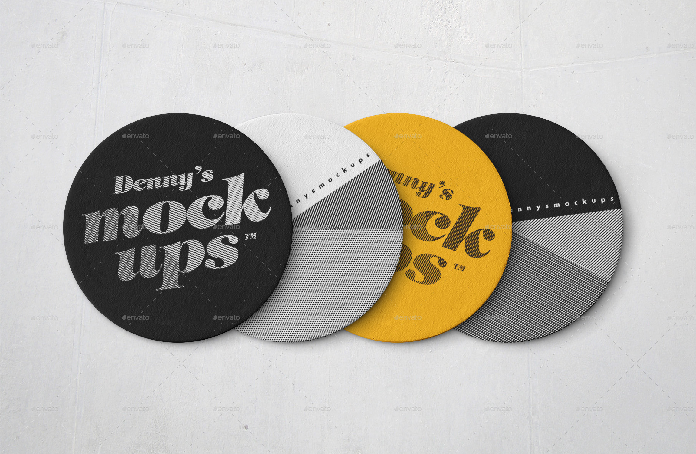 Circular Coaster Mockup by dennysmockups GraphicRiver